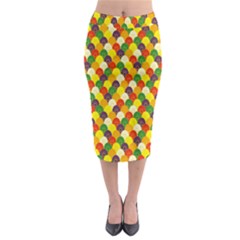 Flower Floral Sunflower Color Rainbow Yellow Purple Red Green Midi Pencil Skirt by Mariart