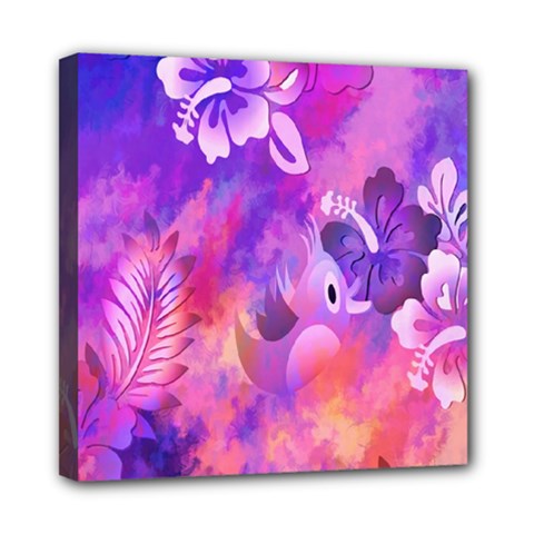 Littie Birdie Abstract Design Artwork Mini Canvas 8  X 8  by Nexatart