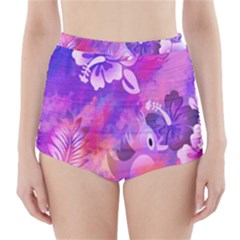 Littie Birdie Abstract Design Artwork High-waisted Bikini Bottoms by Nexatart