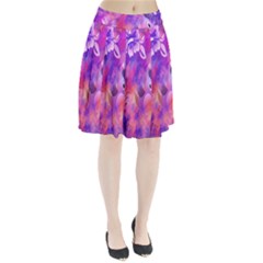 Littie Birdie Abstract Design Artwork Pleated Skirt