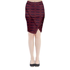 Repeated Tapestry Pattern Abstract Repetition Midi Wrap Pencil Skirt