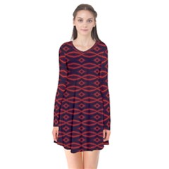 Repeated Tapestry Pattern Abstract Repetition Flare Dress