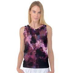 Grunge Purple Abstract Texture Women s Basketball Tank Top by Nexatart