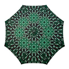 Abstract Green Patterned Wallpaper Background Golf Umbrellas by Nexatart