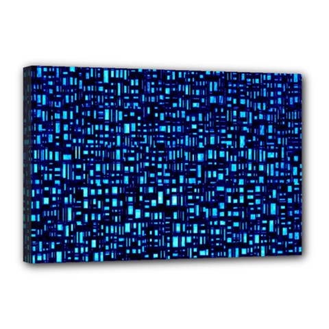 Blue Box Background Pattern Canvas 18  X 12  by Nexatart