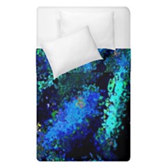 Underwater Abstract Seamless Pattern Of Blues And Elongated Shapes Duvet Cover Double Side (single Size) by Nexatart