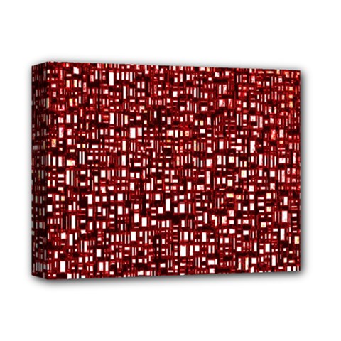 Red Box Background Pattern Deluxe Canvas 14  X 11  by Nexatart