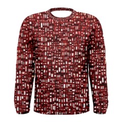 Red Box Background Pattern Men s Long Sleeve Tee by Nexatart