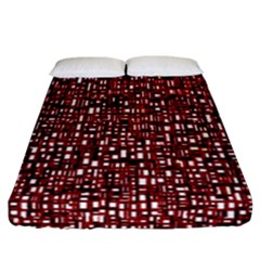 Red Box Background Pattern Fitted Sheet (california King Size) by Nexatart