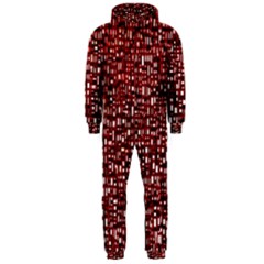 Red Box Background Pattern Hooded Jumpsuit (men)  by Nexatart