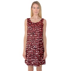 Red Box Background Pattern Sleeveless Satin Nightdress by Nexatart