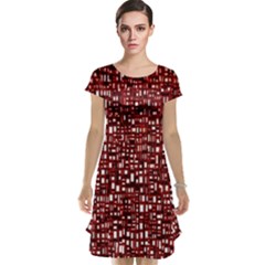 Red Box Background Pattern Cap Sleeve Nightdress by Nexatart