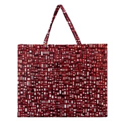 Red Box Background Pattern Zipper Large Tote Bag by Nexatart