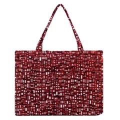 Red Box Background Pattern Medium Zipper Tote Bag by Nexatart