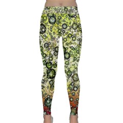 Chaos Background Other Abstract And Chaotic Patterns Classic Yoga Leggings by Nexatart