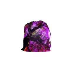 Pink Abstract Tree Drawstring Pouches (xs)  by Nexatart