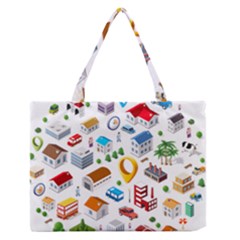 Urban Pattern  Medium Zipper Tote Bag by Alexprintshop