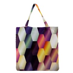 Colorful Hexagon Pattern Grocery Tote Bag by Nexatart