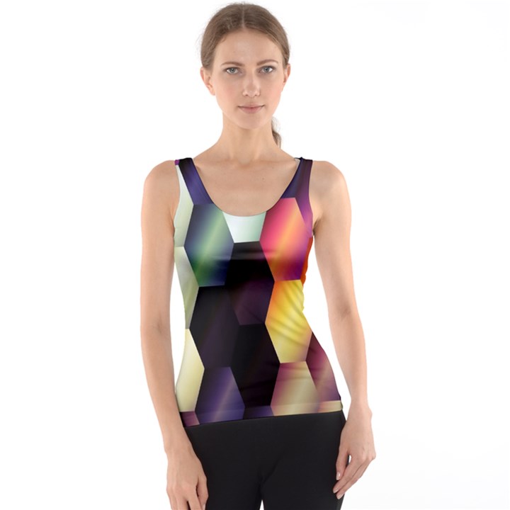 Colorful Hexagon Pattern Tank Top