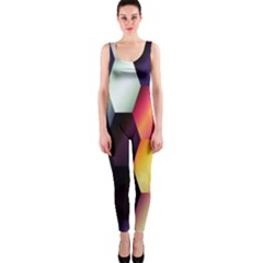 Colorful Hexagon Pattern Onepiece Catsuit by Nexatart