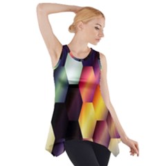 Colorful Hexagon Pattern Side Drop Tank Tunic by Nexatart