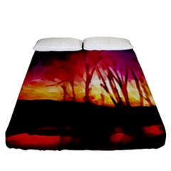 Fall Forest Background Fitted Sheet (california King Size) by Nexatart