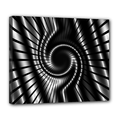 Abstract Background Resembling To Metal Grid Deluxe Canvas 24  X 20   by Nexatart