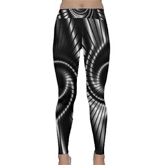 Abstract Background Resembling To Metal Grid Classic Yoga Leggings by Nexatart