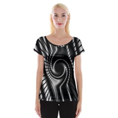 Abstract Background Resembling To Metal Grid Women s Cap Sleeve Top by Nexatart