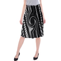 Abstract Background Resembling To Metal Grid Midi Beach Skirt by Nexatart