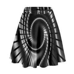 Abstract Background Resembling To Metal Grid High Waist Skirt by Nexatart