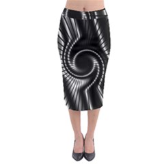 Abstract Background Resembling To Metal Grid Midi Pencil Skirt by Nexatart