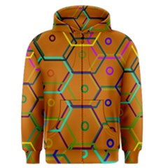 Color Bee Hive Color Bee Hive Pattern Men s Zipper Hoodie by Nexatart