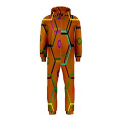 Color Bee Hive Color Bee Hive Pattern Hooded Jumpsuit (kids) by Nexatart