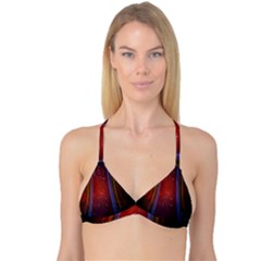 Bright Background With Stars And Air Curtains Reversible Tri Bikini Top by Nexatart