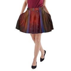 Bright Background With Stars And Air Curtains A-line Pocket Skirt by Nexatart