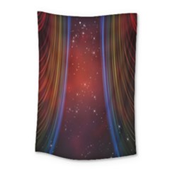 Bright Background With Stars And Air Curtains Small Tapestry