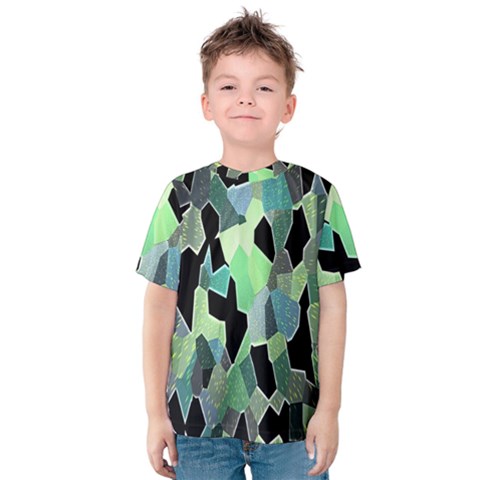 Wallpaper Background With Lighted Pattern Kids  Cotton Tee by Nexatart