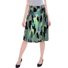 Wallpaper Background With Lighted Pattern Midi Beach Skirt by Nexatart