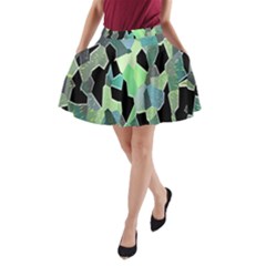 Wallpaper Background With Lighted Pattern A-line Pocket Skirt by Nexatart