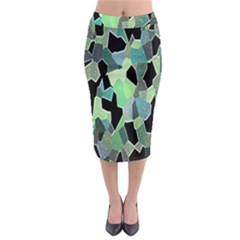 Wallpaper Background With Lighted Pattern Midi Pencil Skirt by Nexatart