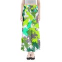 Abstract Watercolor Background Wallpaper Of Watercolor Splashes Green Hues Maxi Skirts View1