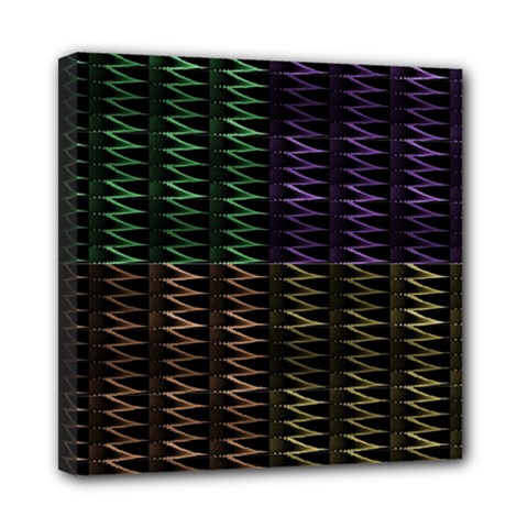 Multicolor Pattern Digital Computer Graphic Mini Canvas 8  X 8  by Nexatart