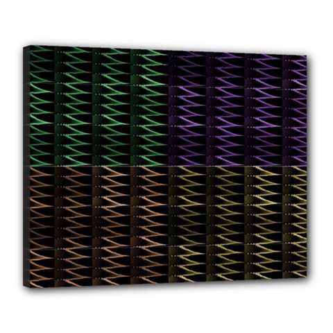 Multicolor Pattern Digital Computer Graphic Canvas 20  X 16  by Nexatart