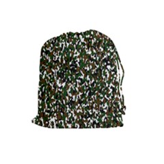 Camouflaged Seamless Pattern Abstract Drawstring Pouches (large) 