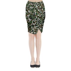 Camouflaged Seamless Pattern Abstract Midi Wrap Pencil Skirt by Nexatart