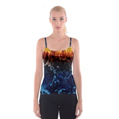 Abstract Background Spaghetti Strap Top