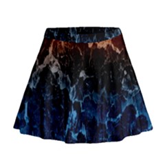 Abstract Background Mini Flare Skirt