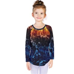 Abstract Background Kids  Long Sleeve Tee