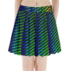 Digitally Created Halftone Dots Abstract Background Design Pleated Mini Skirt